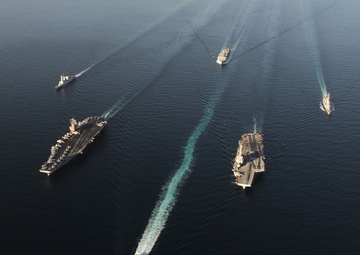 U.S., French fleets train
