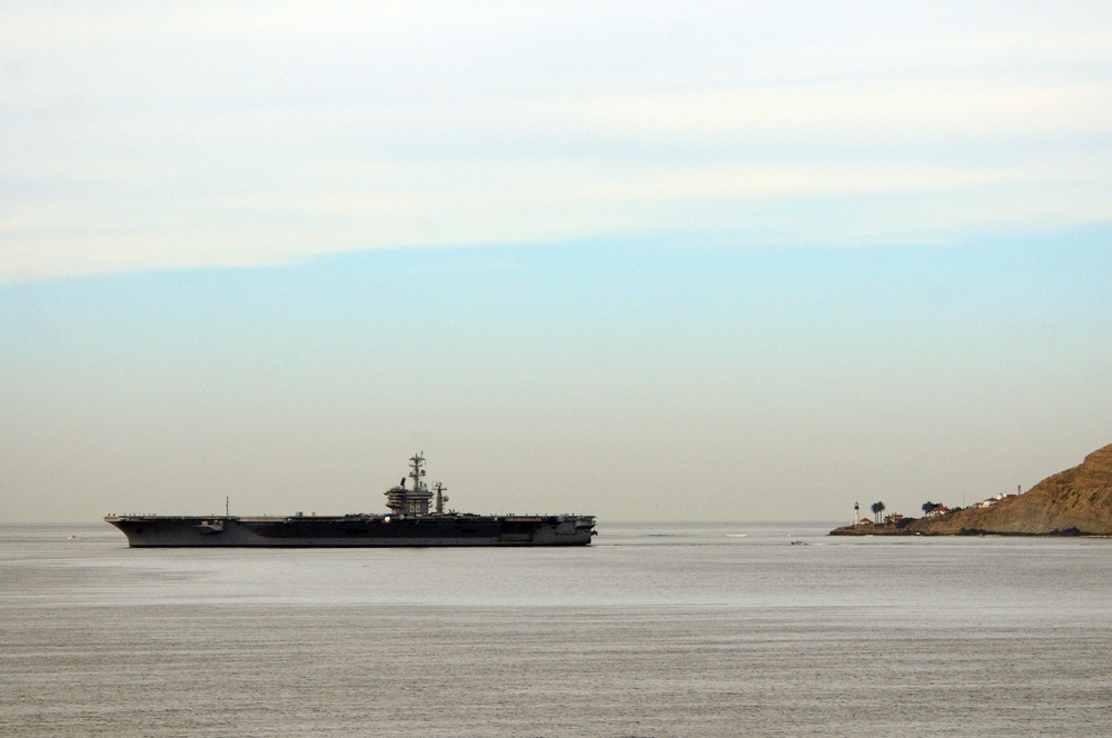 USS Nimitz in San Diego