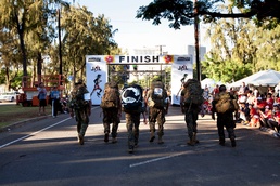 Pressing on with purpose: Marine firefighters hike Honolulu Marathon for second year, raise money for wounded warriors