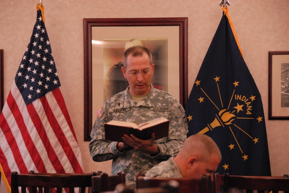 Chaplain hosts first 205th Infantry Brigade prayer luncheon