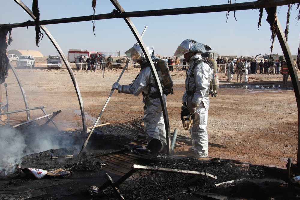 Tent burning sparks interest in fire safety