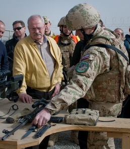 Slovak president and minister of defense visit Kandahar
