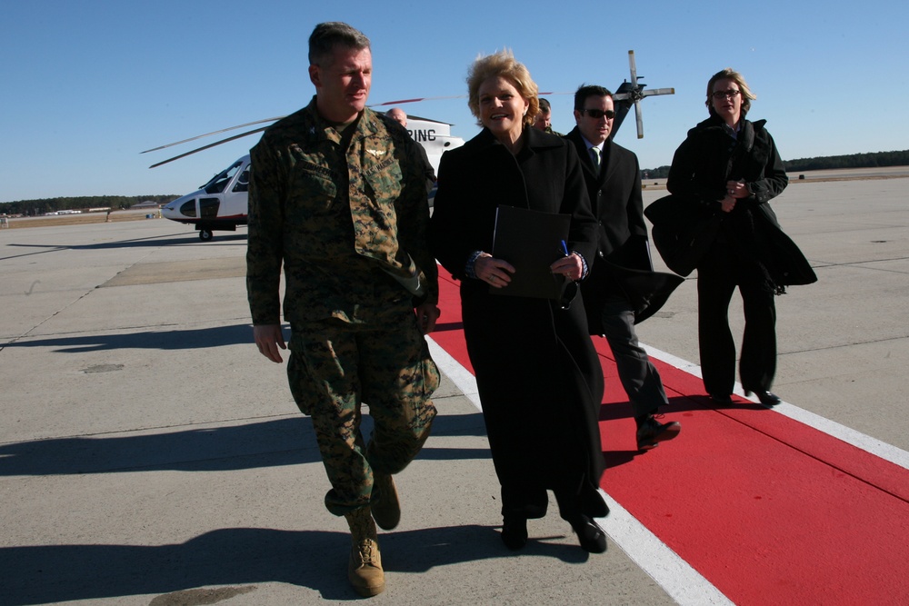 North Carolina governor visits Cherry Point, serves as guest speaker