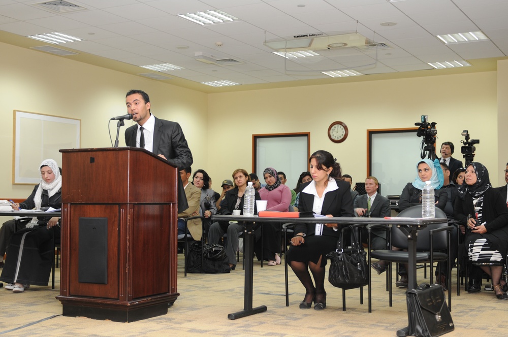 Baghdad law students prepare for Moot Court Competition