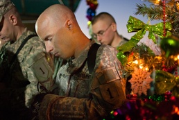 Troops celebrate holidays in Iraq with party, sporting events