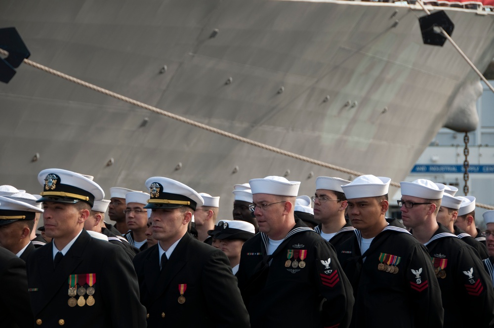 USS Lassen change of command ceremony