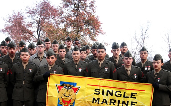 Thousands of service members, families brave cold to help honor fallen heroes