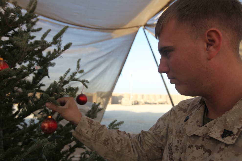 Marines celebrate Christmas with their second family