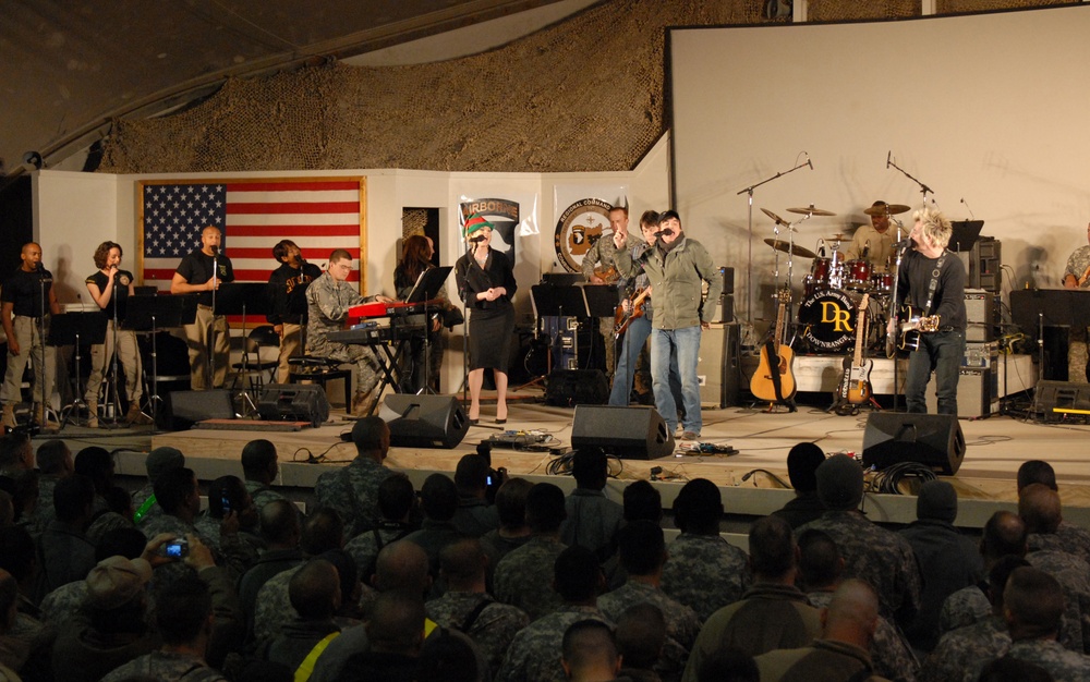 Preston, USO rocked the house at Bagram Airfield