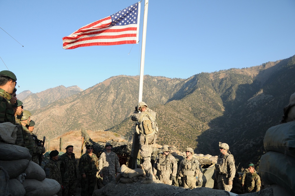 Afghan National Army takes charge at Observation Post Mace