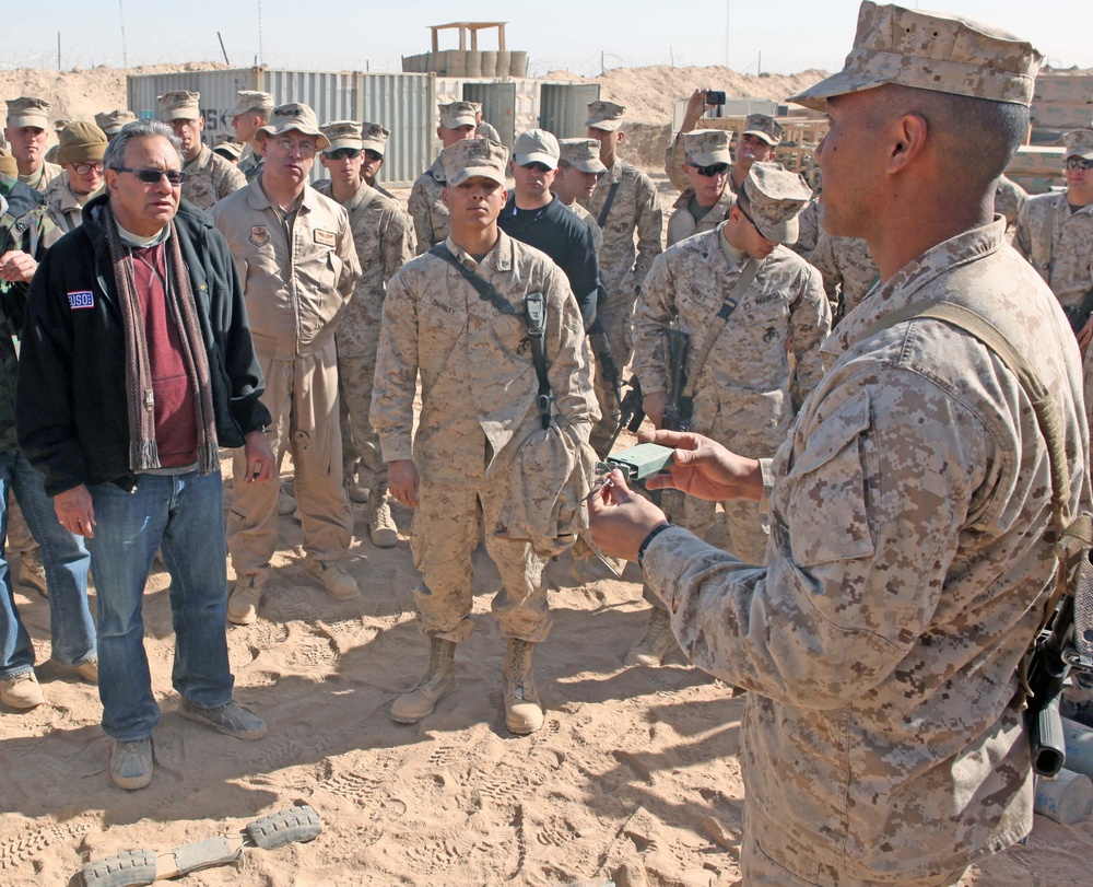 2nd Battalion, 9th Marines enjoy USO holiday tour