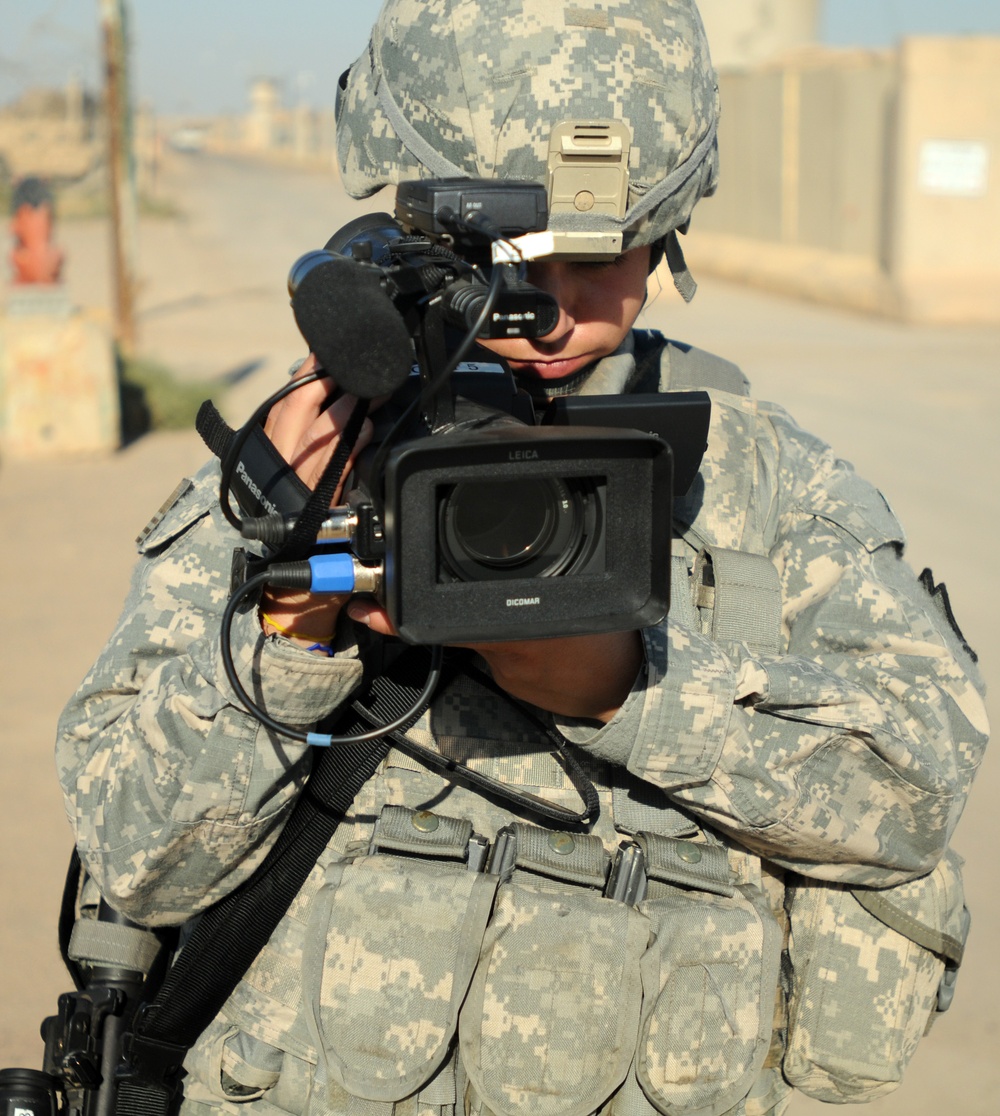 Sgt. Tracie Slempa, broadcaster for the 109th Mobile Public Affairs Detachment