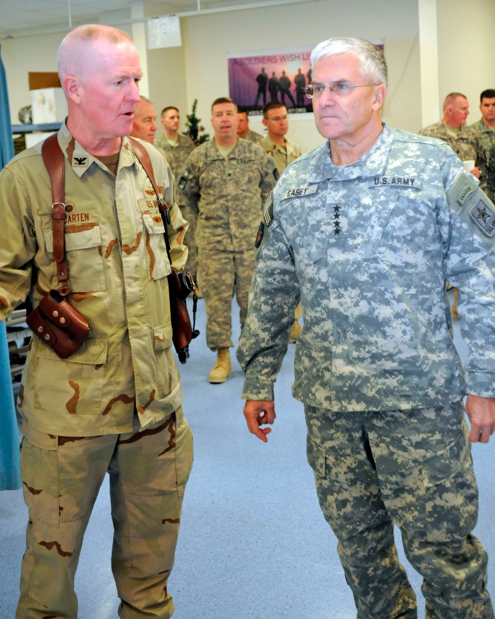 Army Chief of Staff Gen. George W. Casey visit medical center at Kandahar