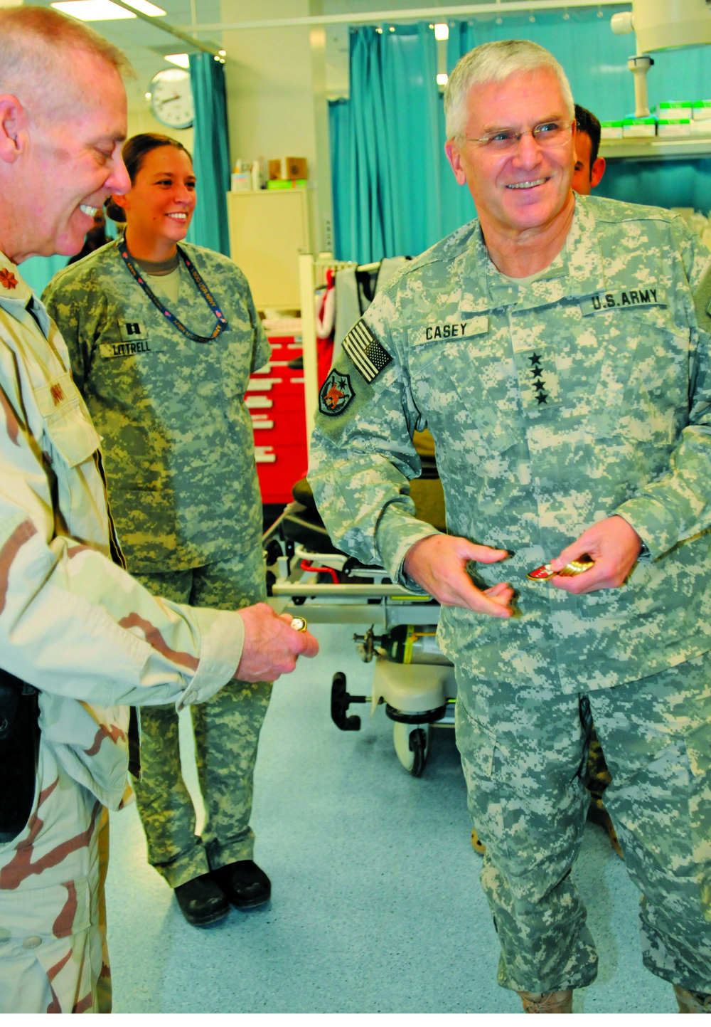 Army Chief of Staff, Gen. George W. Casey visit medical center at Kandahar