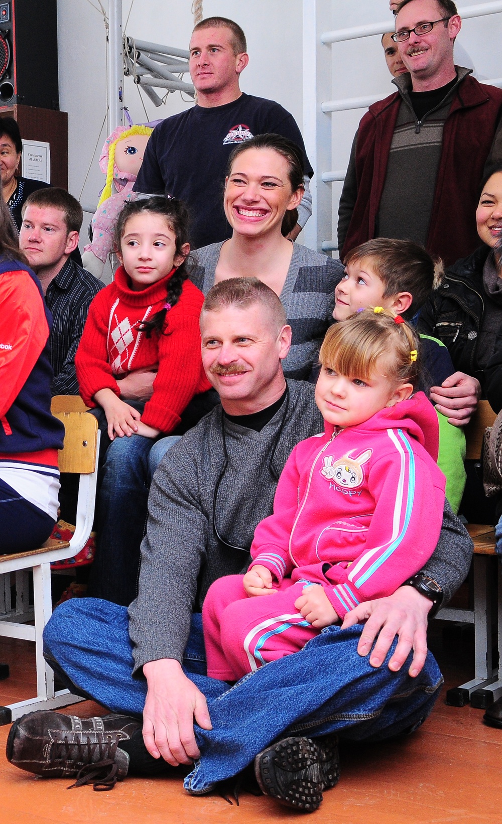 New England Patriot Cheerleaders visit Manas