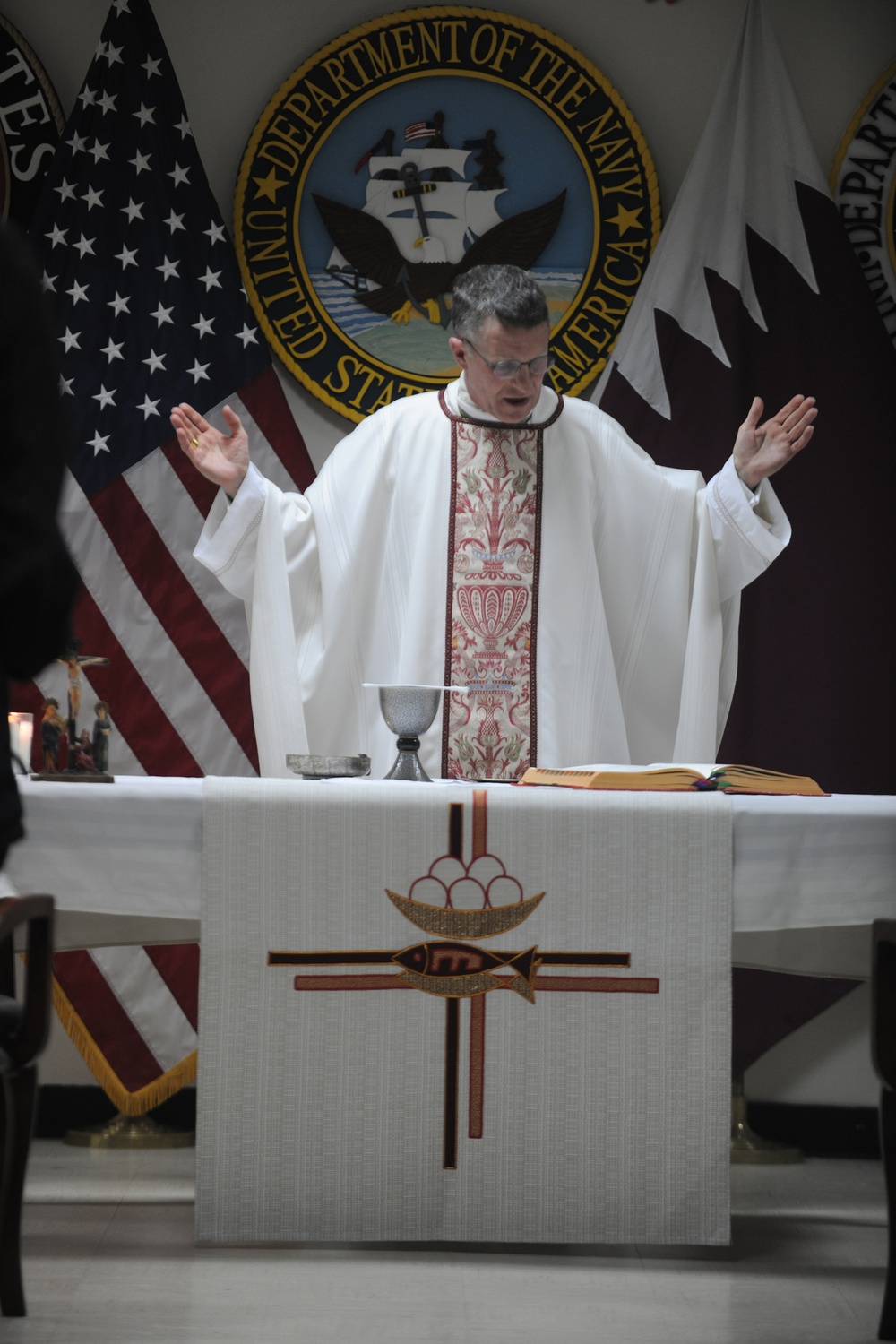 Archbishop of the Military Services, USA, Timothy P. Broglio celebrates Mass for Area Support Group – Qatar