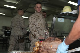 Marines celebrate Christmas with a feast