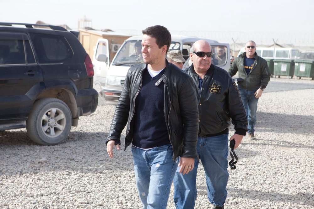 Mark Wahlberg Visits Marines at Camp Leatherneck