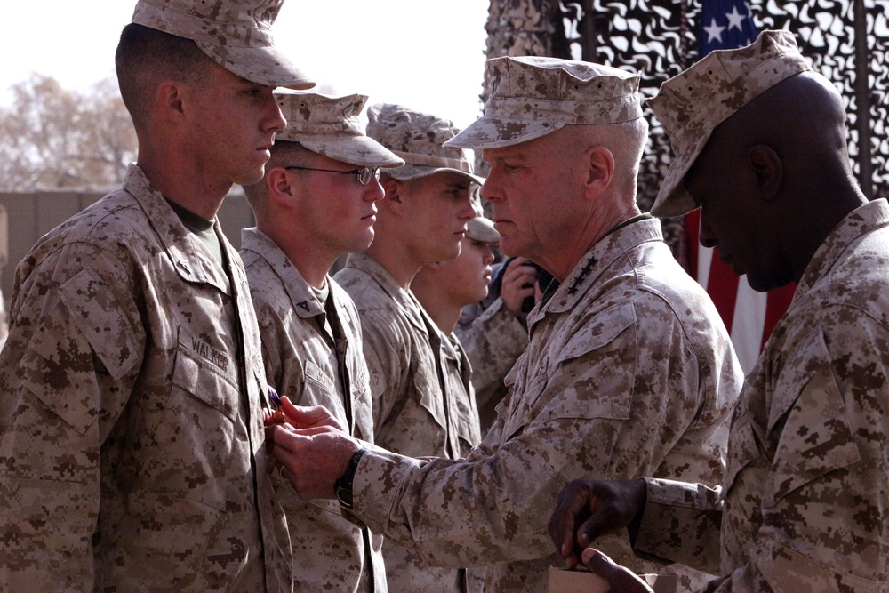 35th Commandant honors 1/8 Marines during Purple Heart award ceremony