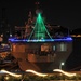 USS Blue Ridge lit for Christmas