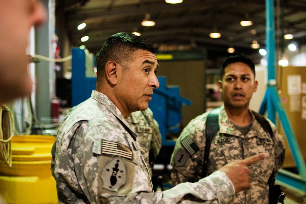 US Division-Center senior enlisted Soldier visits troops on Camp Taji