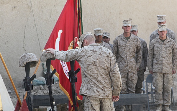 3rd Battalion, 5th Marine Regiment honor fallen Marine