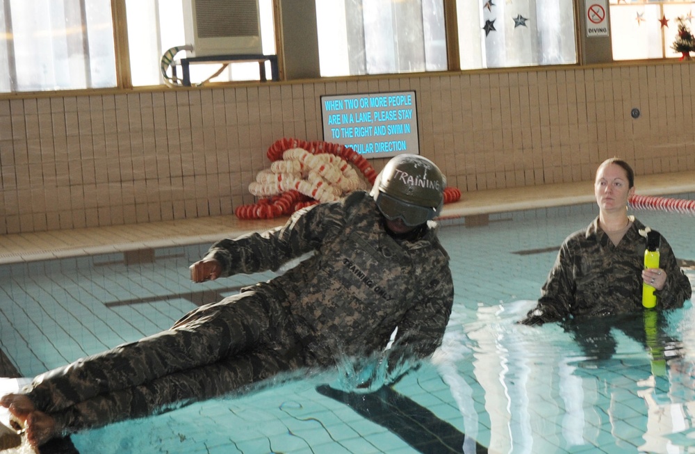 Security forces Airmen get wet to stay alive