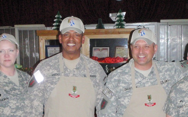 'Lifeline' soldiers prepare a holiday feast