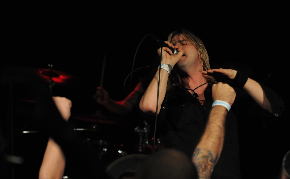Philadelphia based Alternative rock band Fosterchild lead singer Danny Beissel sings during a New Years Eve concert