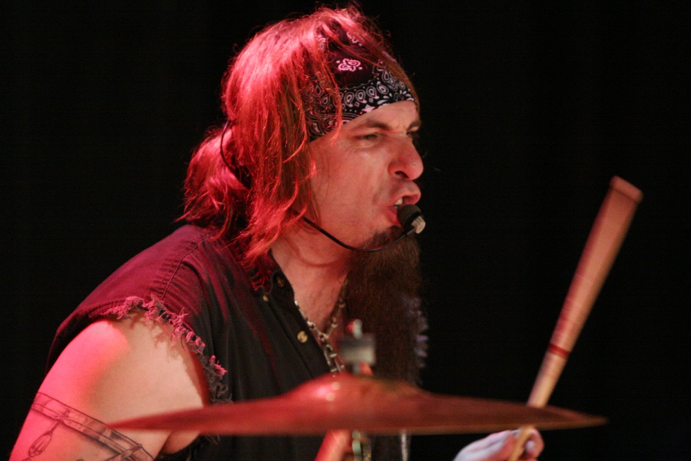 Philadelphia based Alternative rock band Fosterchild drummer Bob Pirylis Jr. performs during a New Years Eve concert