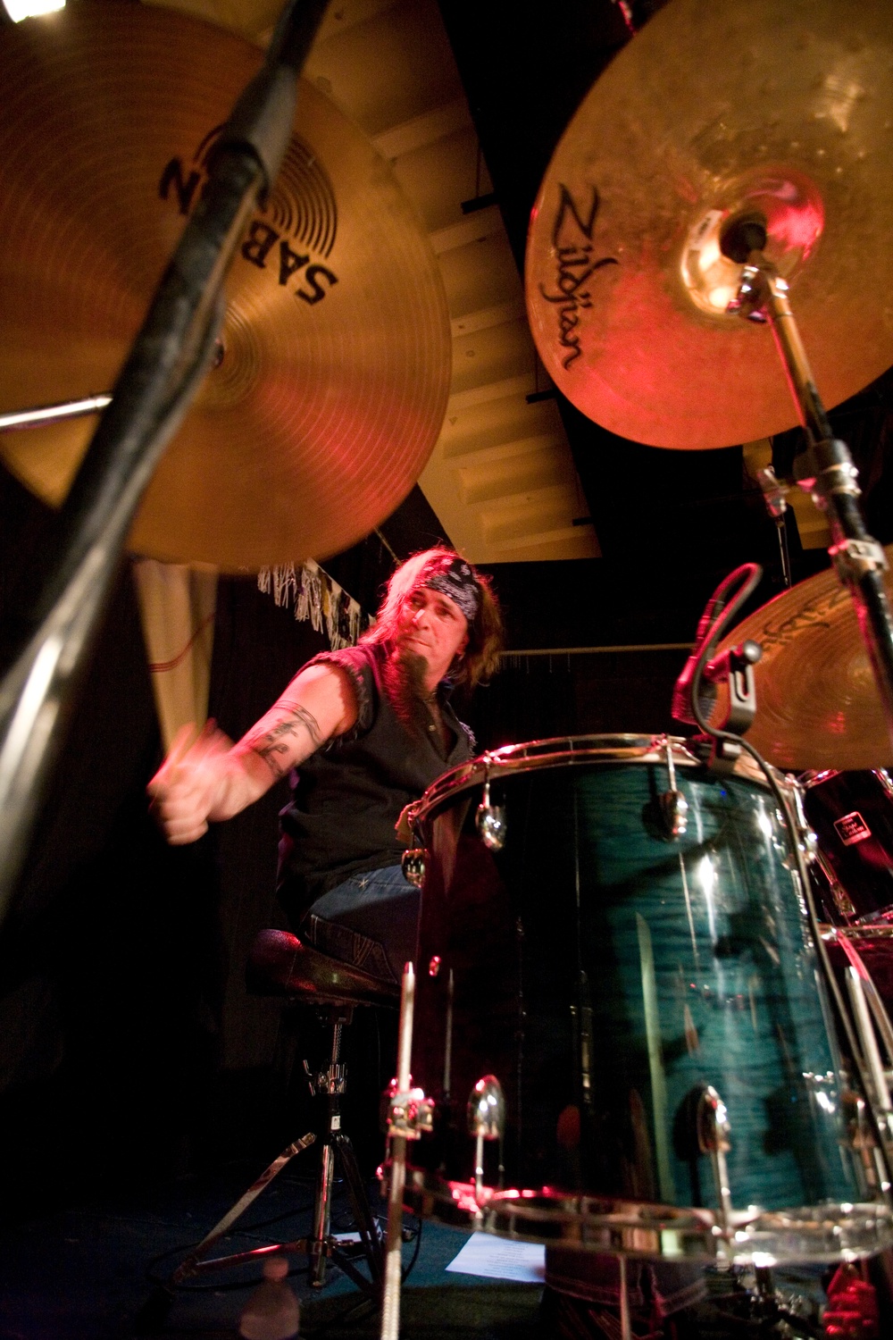 Philadelphia based alternative rock band Fosterchild drummer Bob Pirylis Jr. performs during a New Years Eve concert in Guantanamo Bay