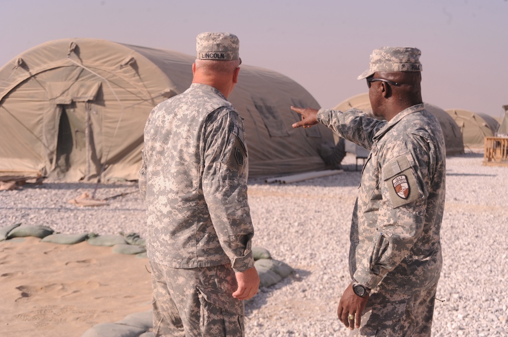 Command Sgt. Maj. Marvin L. Hill visits Camp Sabalu-Harrison
