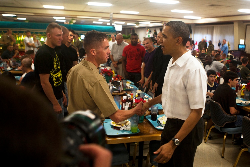 Presidential visit spreads holiday cheer