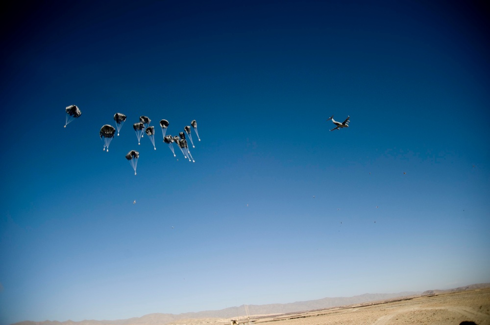 Coalition forces resupplied by air in eastern Kandahar