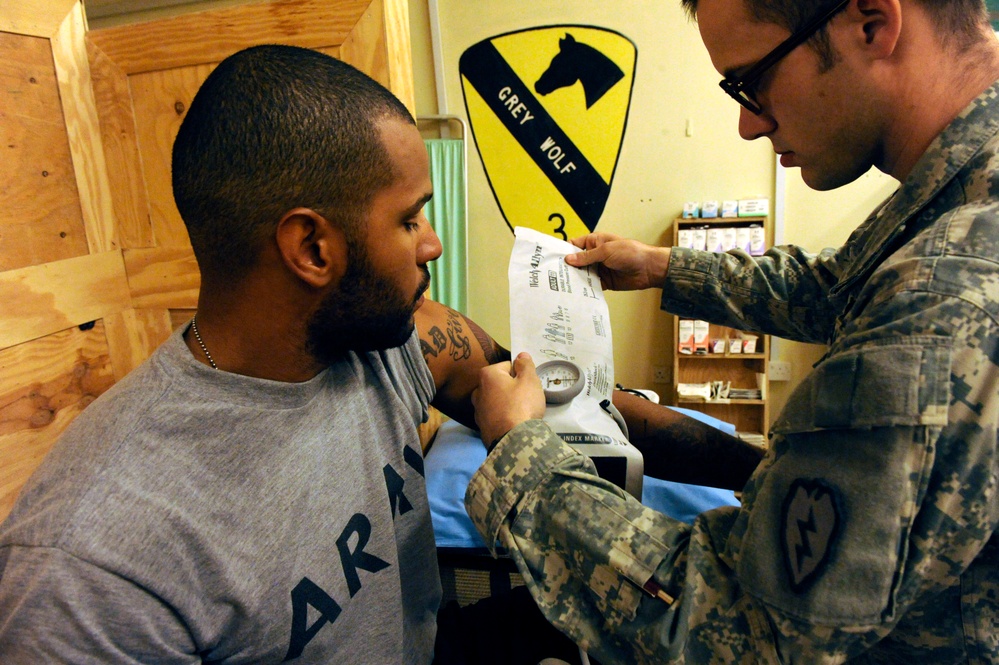 Troop Medical Clinic in FOB Warhorse