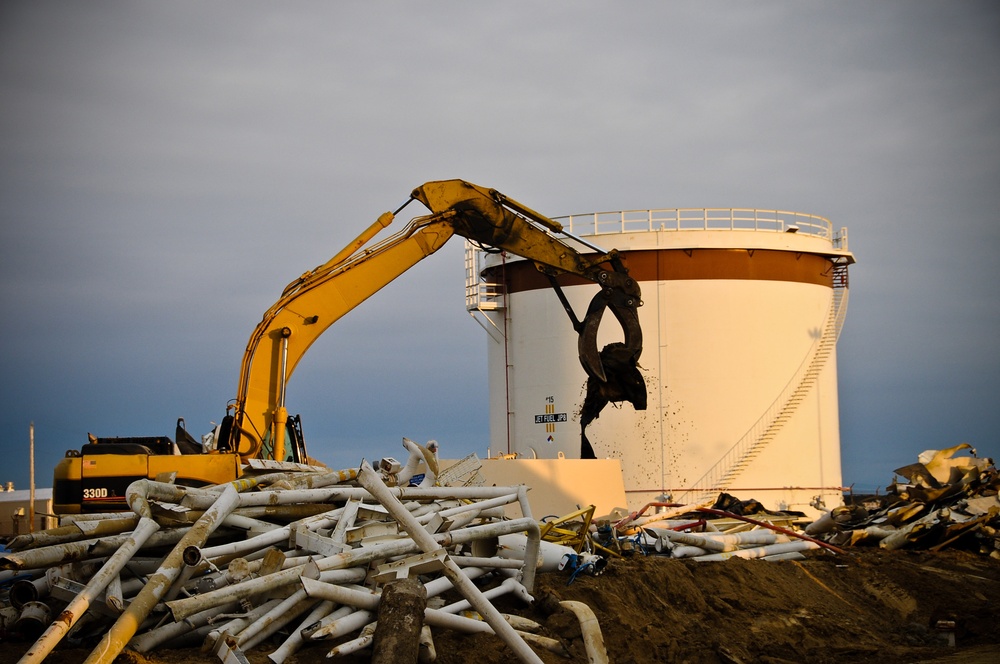 JP-8 fuel tank demolition