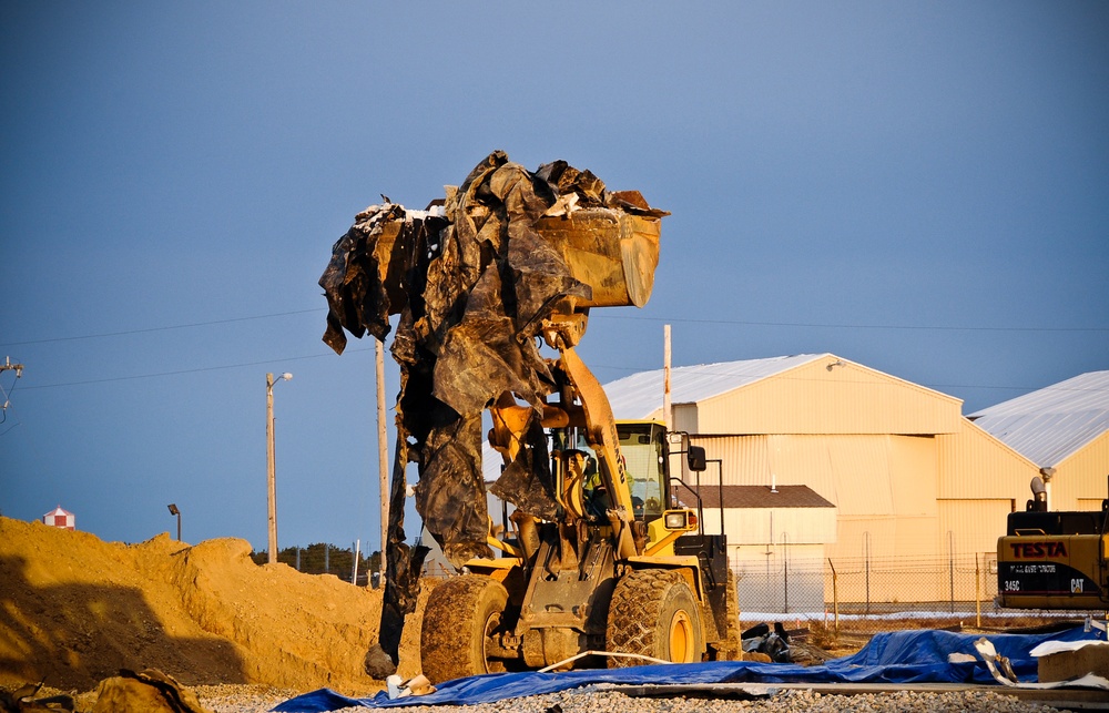 JP-8 fuel tank demolition