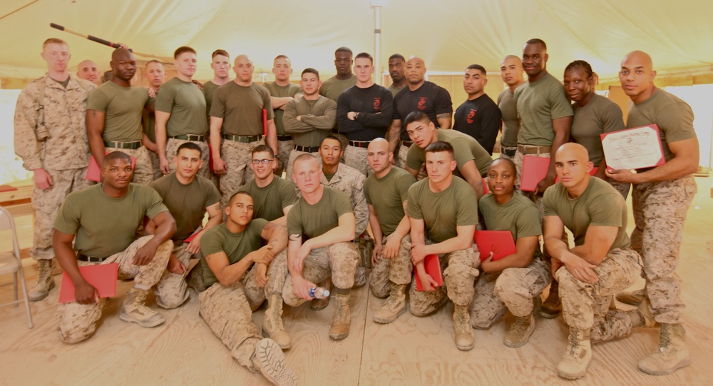 Martial arts Marines graduate from instructor course in Afghanistan