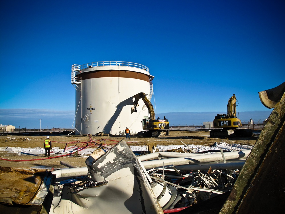 JP8 fuel tank demolition