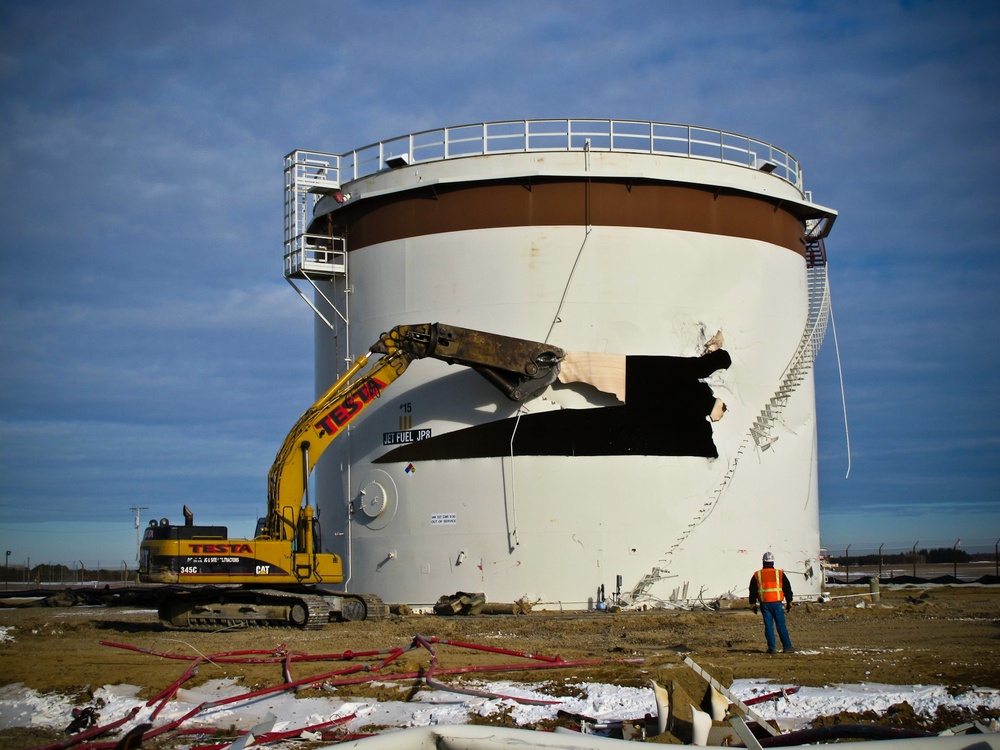 JP8 fuel tank demolition