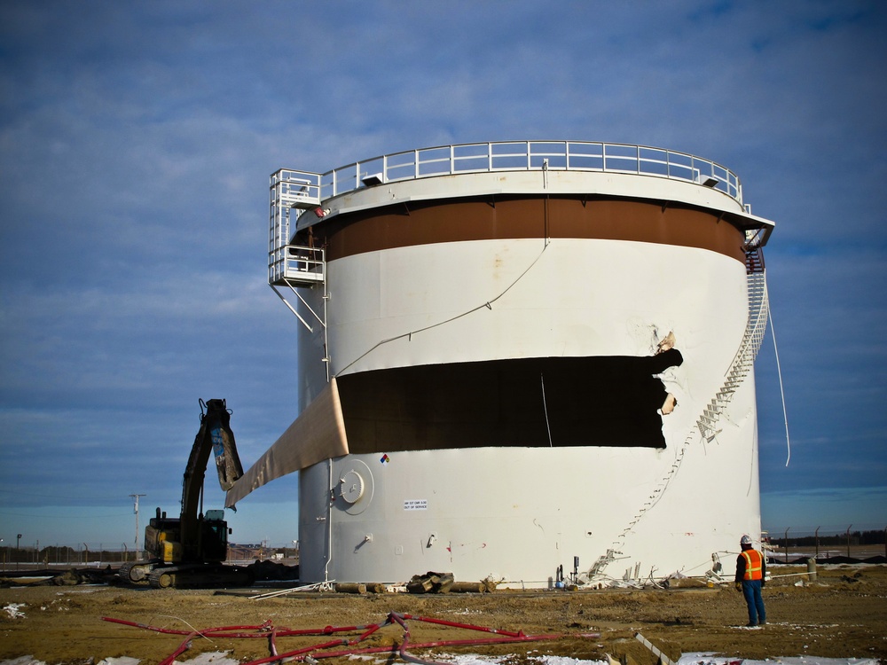 JP8 fuel tank demolition