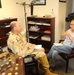 British Broadcasting Corporation reporter Peter Taylor interviews Joint Task Force (JTF) Guantanamo Commander Rear Adm. Jeffery Harbeson at the JTF headquarters, Jan 6.