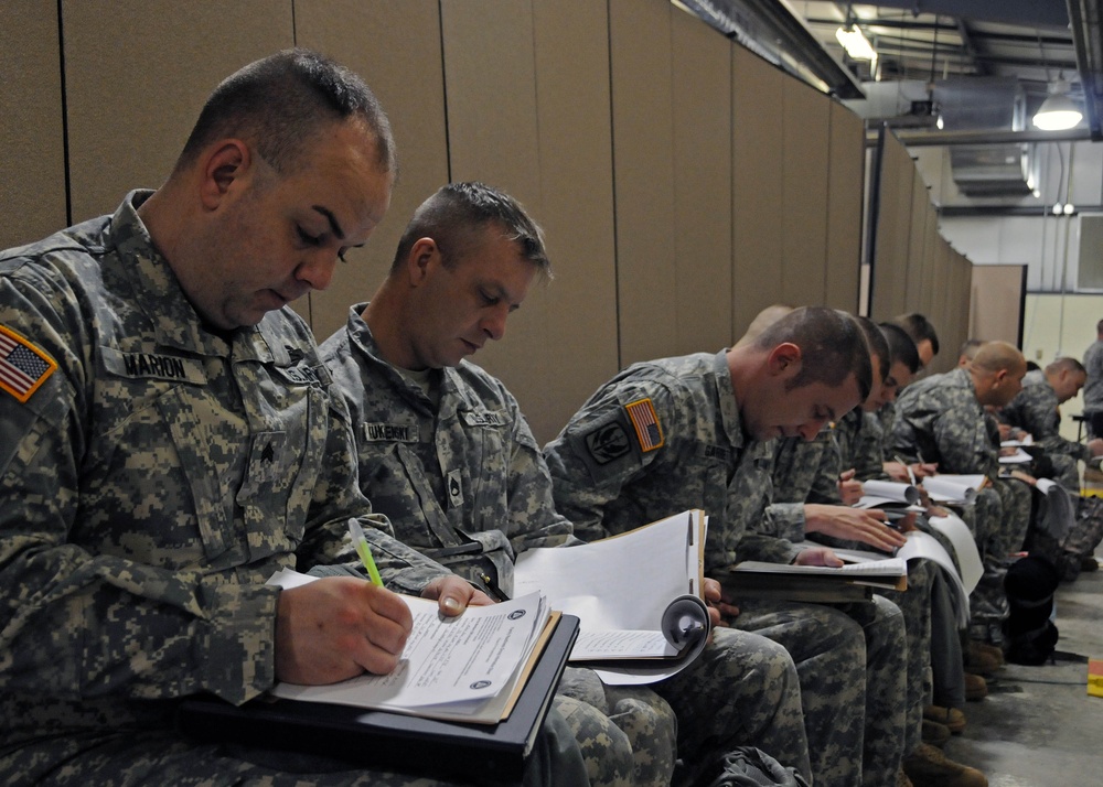 Soldiers Complete Processing for Deployment