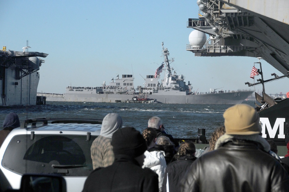 USS Enterprise Departs Naval Station Norfolk