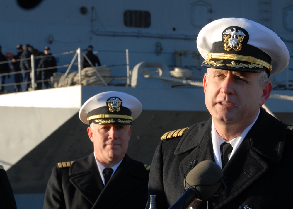 USS Enterprise Departs Naval Station Norfolk