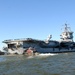 USS Enterprise Departs Naval Station Norfolk