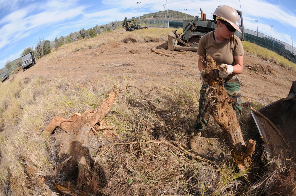 Seabees working in Guantanamo Bay