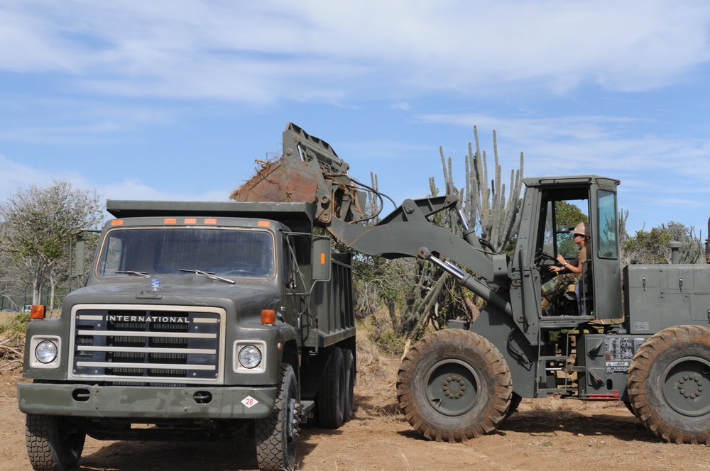 Seabees working in Guantanamo Bay