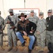 Country singer Michael Peterson performs in Iraq