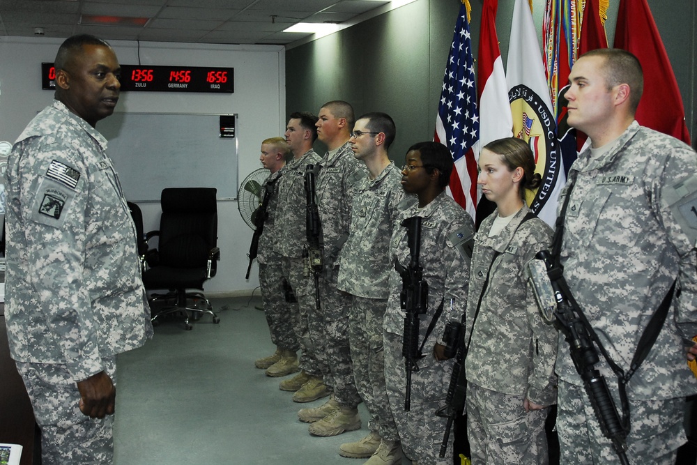 USF-I commanding general visits ‘Dagger’ Brigade at Camp Liberty, Iraq